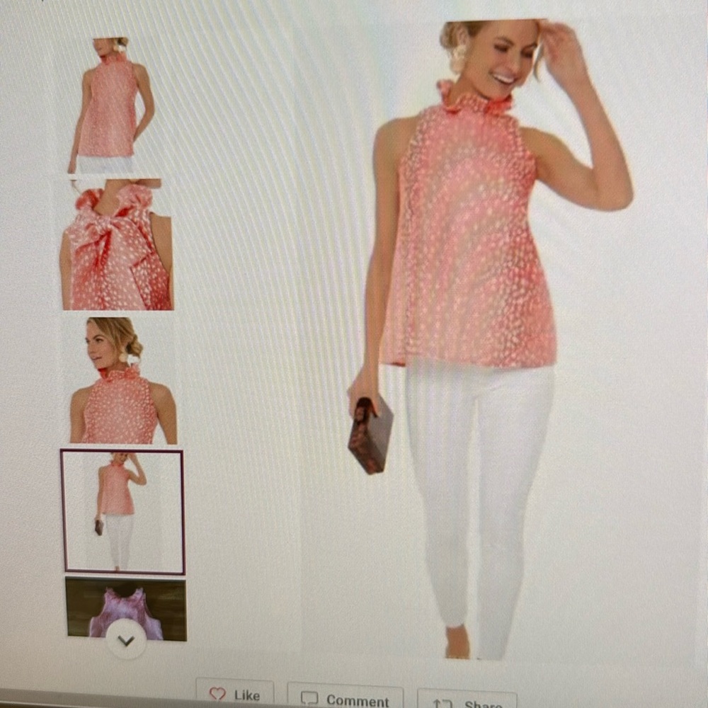 Tuckernuck Mason, linen blouse, coral antelope